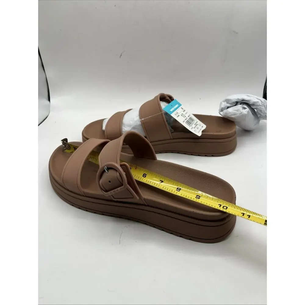 Reef Vista Capri Sandals Womens Slide Double Strap Comfort Sz US 10 Tan Brown - Picture 9 of 10